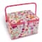 Dritz&#xAE; Pink Floral Large Sewing Basket Kit